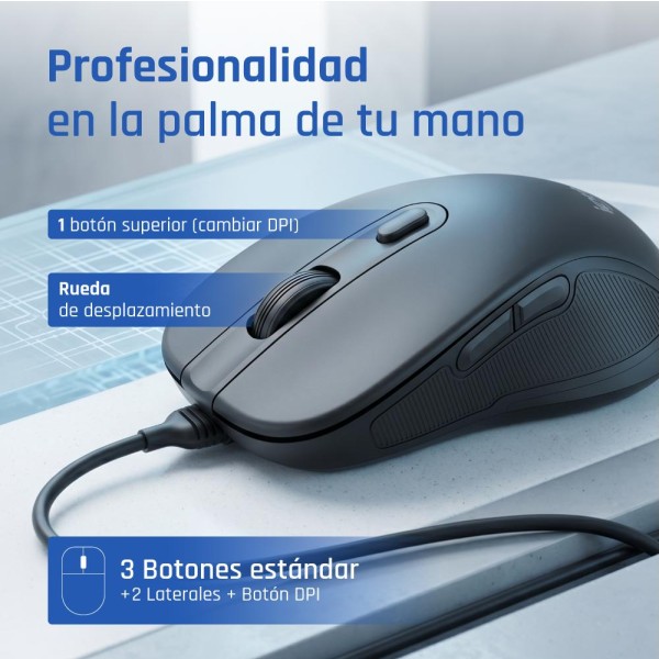 Iggual ratón usb office-elite-pro-6d 3600dpi